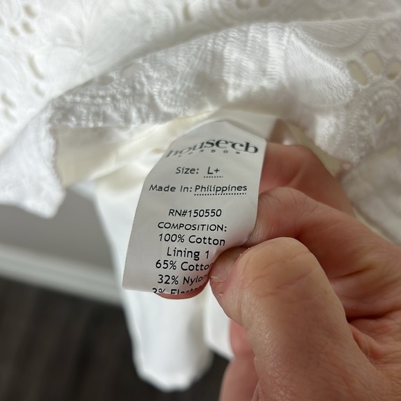 House of CB Elara White Broderie Anglais Mini Dress - Picture 9 of 9